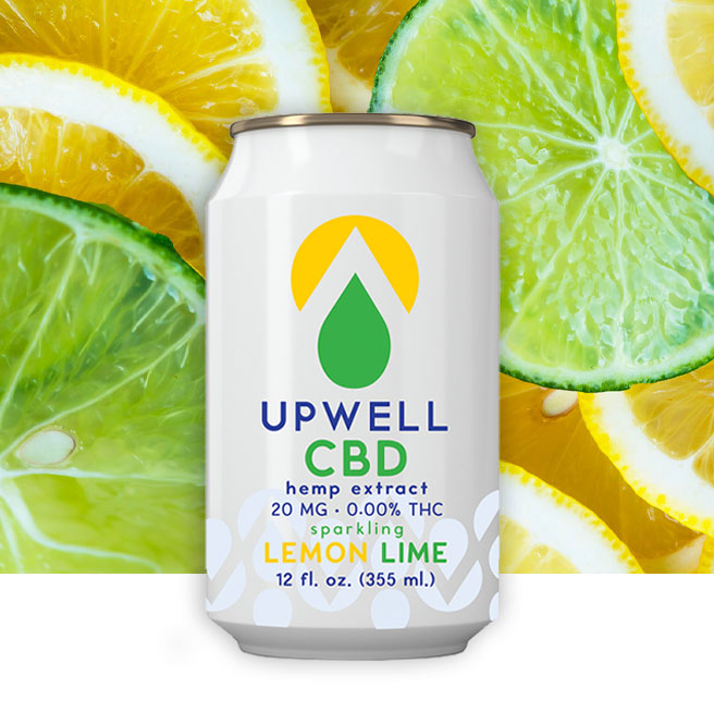 upwell lemon lime cbd water